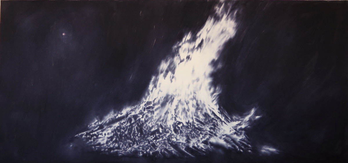 LAGERFEUER . 2011 . 140x300 cm