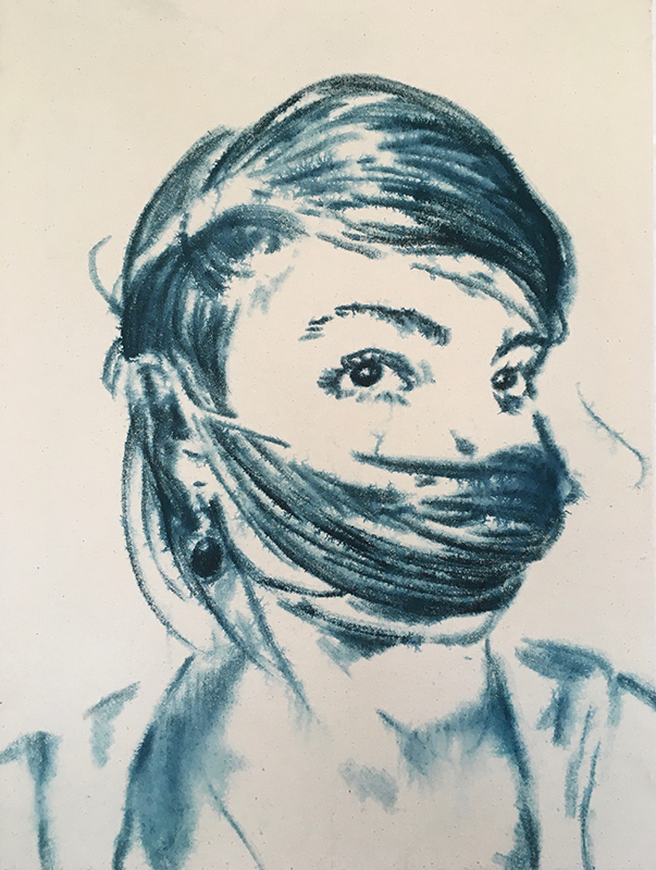 Dieter Mammel - Jenny's Maske . 2020 . 80x60 cm